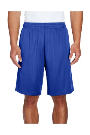 Team 365 Mens Zone Performance Moisture Wicking Shorts w/ Pockets - Royal Blue