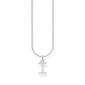 Collier pour femmes Thomas Sabo avec pendentif lettre I et zirconia blanc - argent