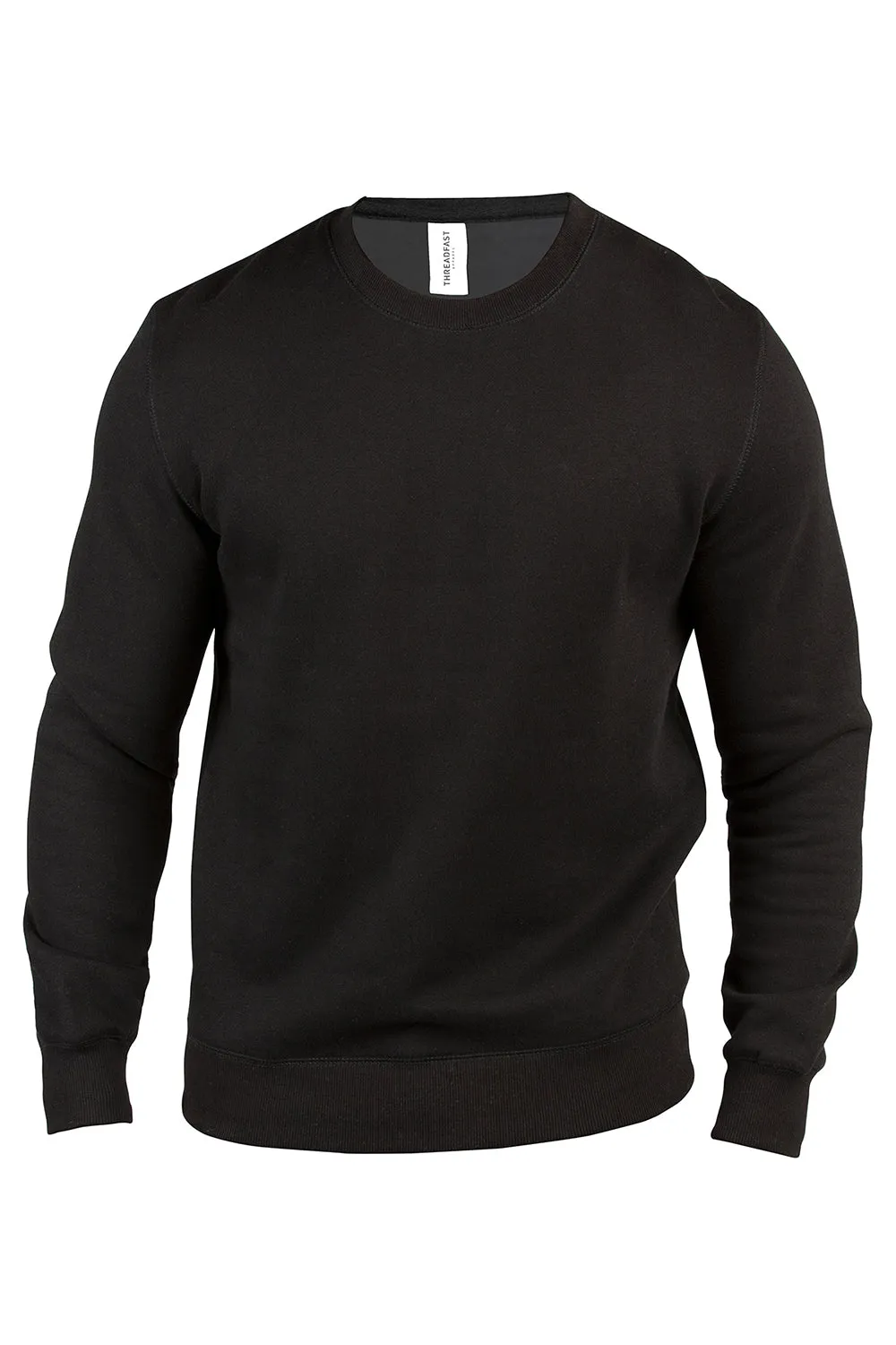 Threadfast Apparel Mens Ultimate Fleece Crewneck Sweatshirt - Black