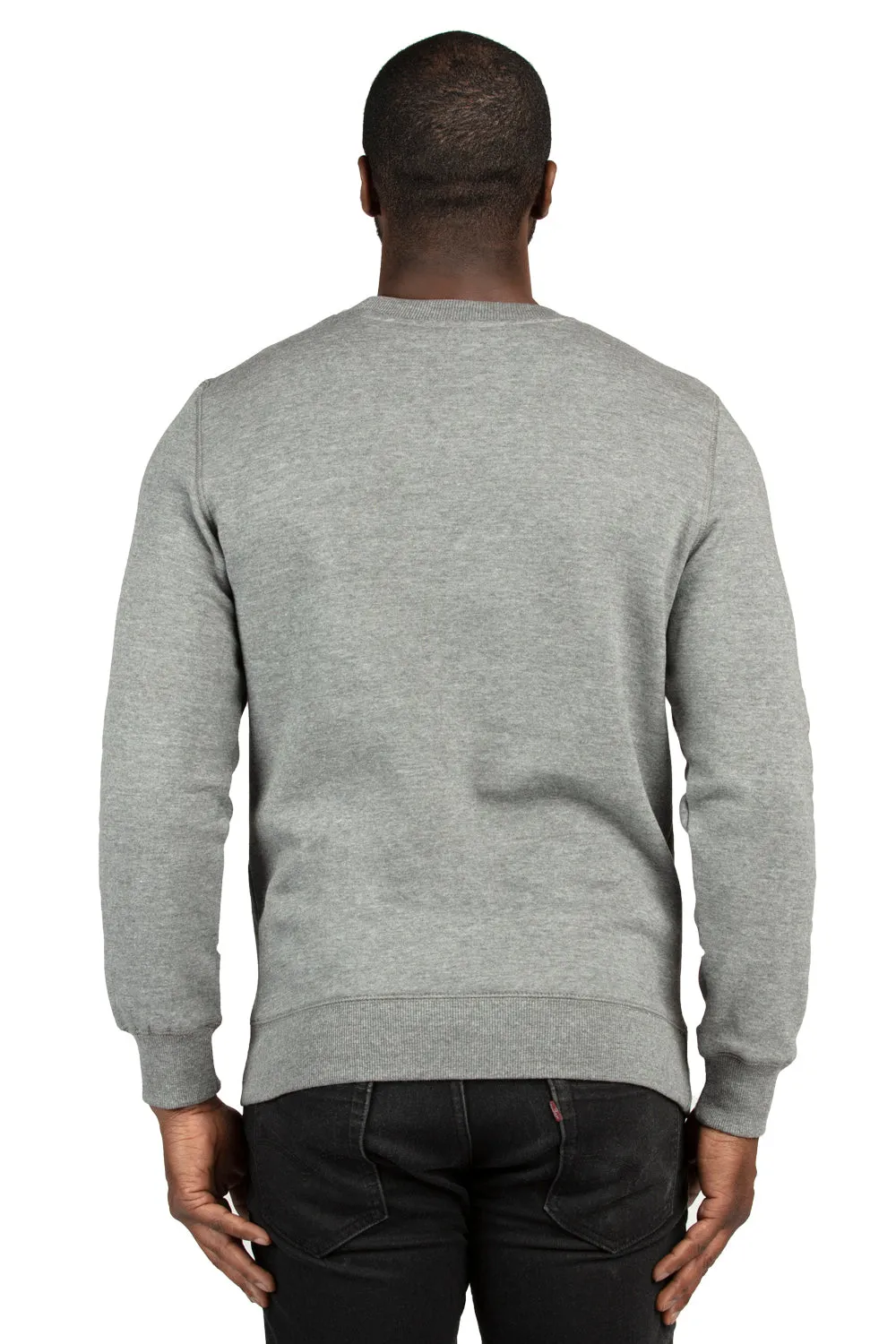 Threadfast Apparel Mens Ultimate Fleece Crewneck Sweatshirt - Heather Grey