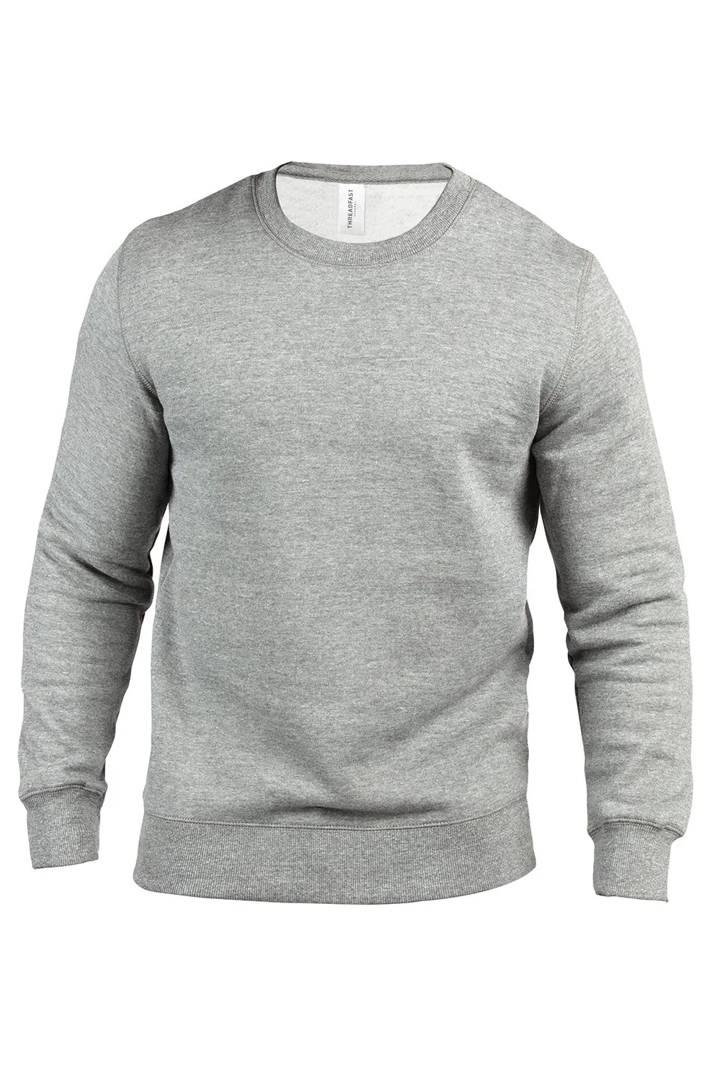 Threadfast Apparel Mens Ultimate Fleece Crewneck Sweatshirt - Heather Grey