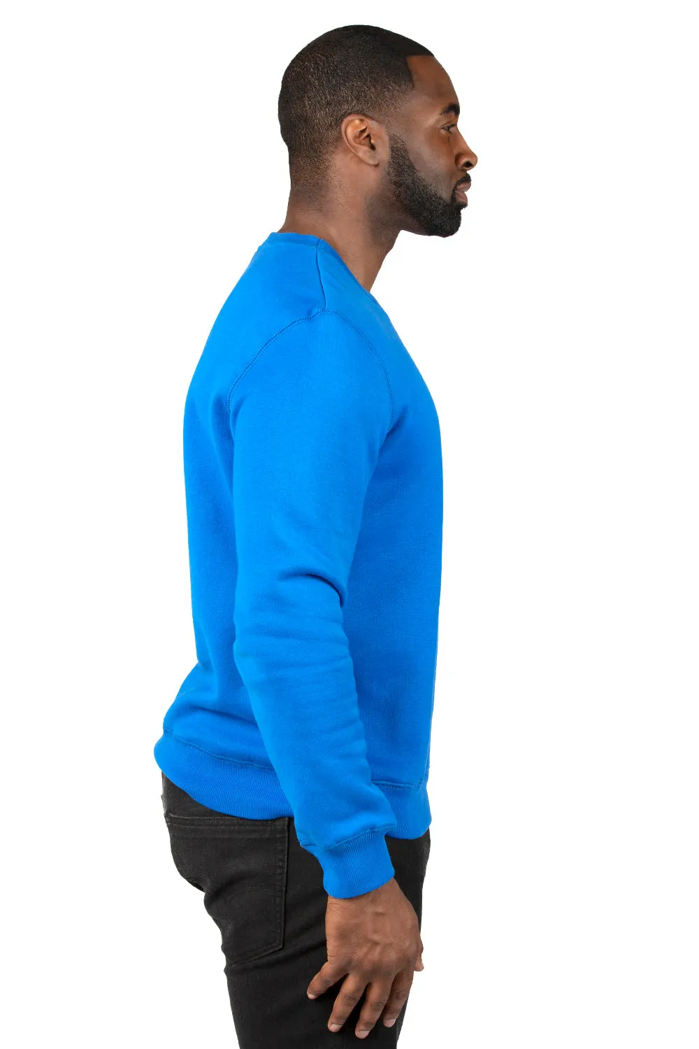 Threadfast Apparel Mens Ultimate Fleece Crewneck Sweatshirt - Royal Blue