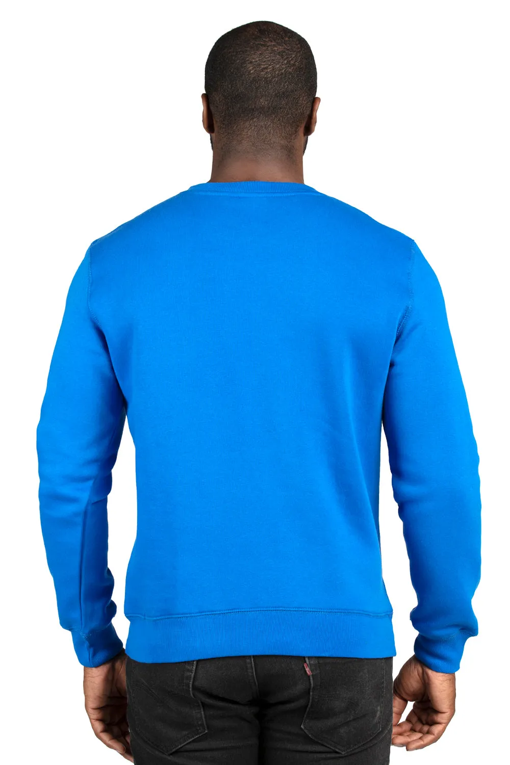 Threadfast Apparel Mens Ultimate Fleece Crewneck Sweatshirt - Royal Blue