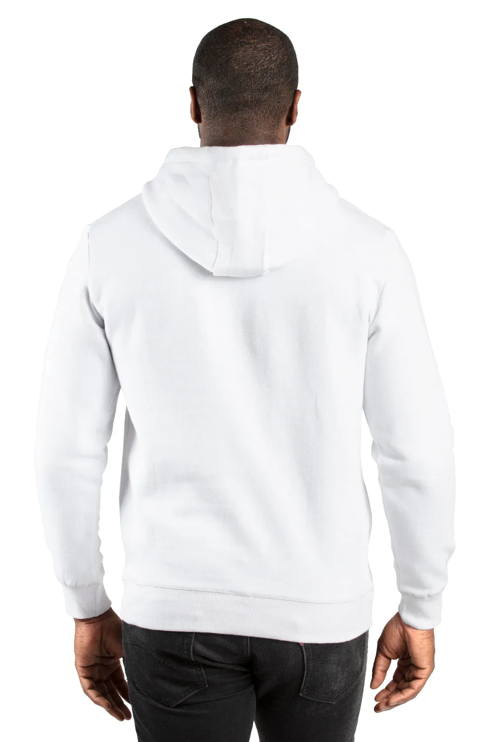 Threadfast Apparel Mens Ultimate Fleece Hooded Sweatshirt Hoodie w/ Pockets - White