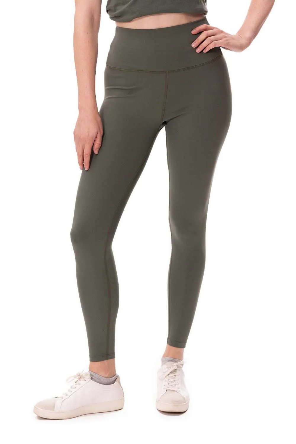 Threadfast Apparel Womens Impact Leggings w/ Pocket - Army Green