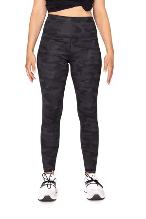 Threadfast Apparel Womens Impact Leggings w/ Pocket - Black Camo
