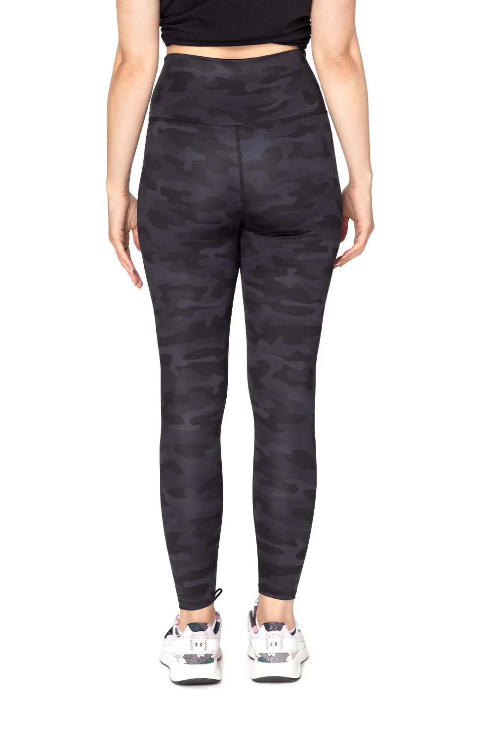 Threadfast Apparel Womens Impact Leggings w/ Pocket - Black Camo