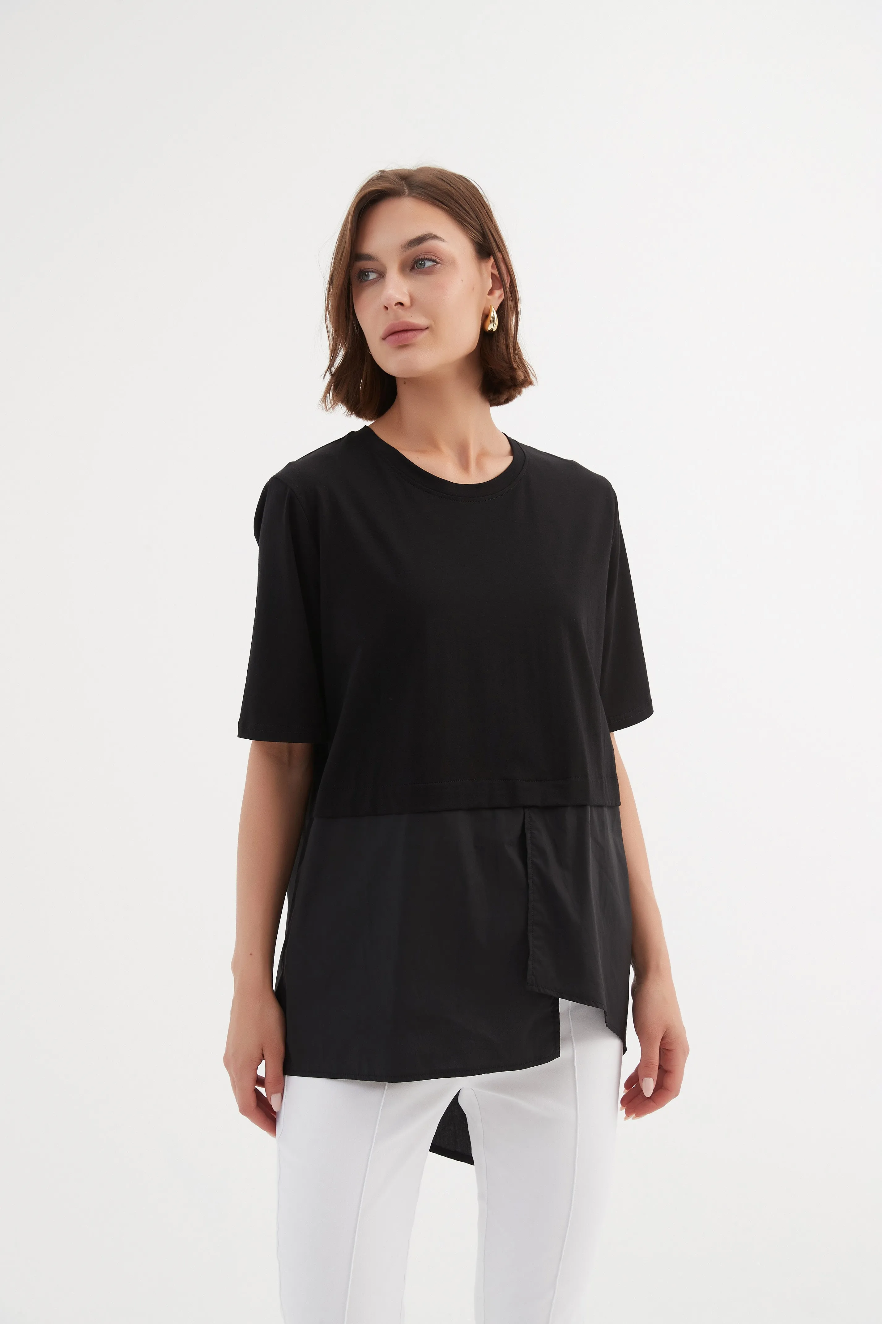 Tirelli Split Back Combi Tee Black