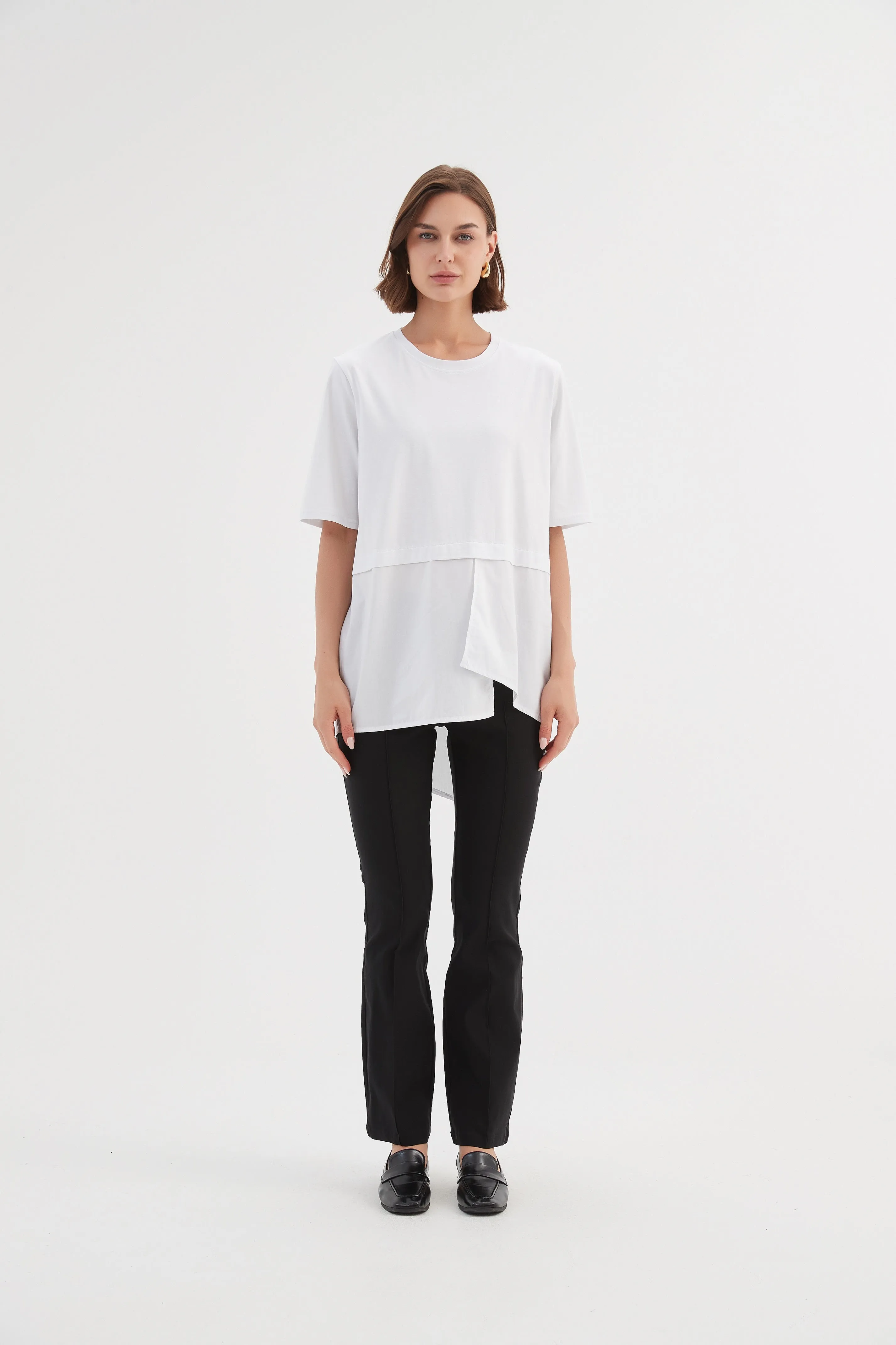 Tirelli Split Back Combi Tee White