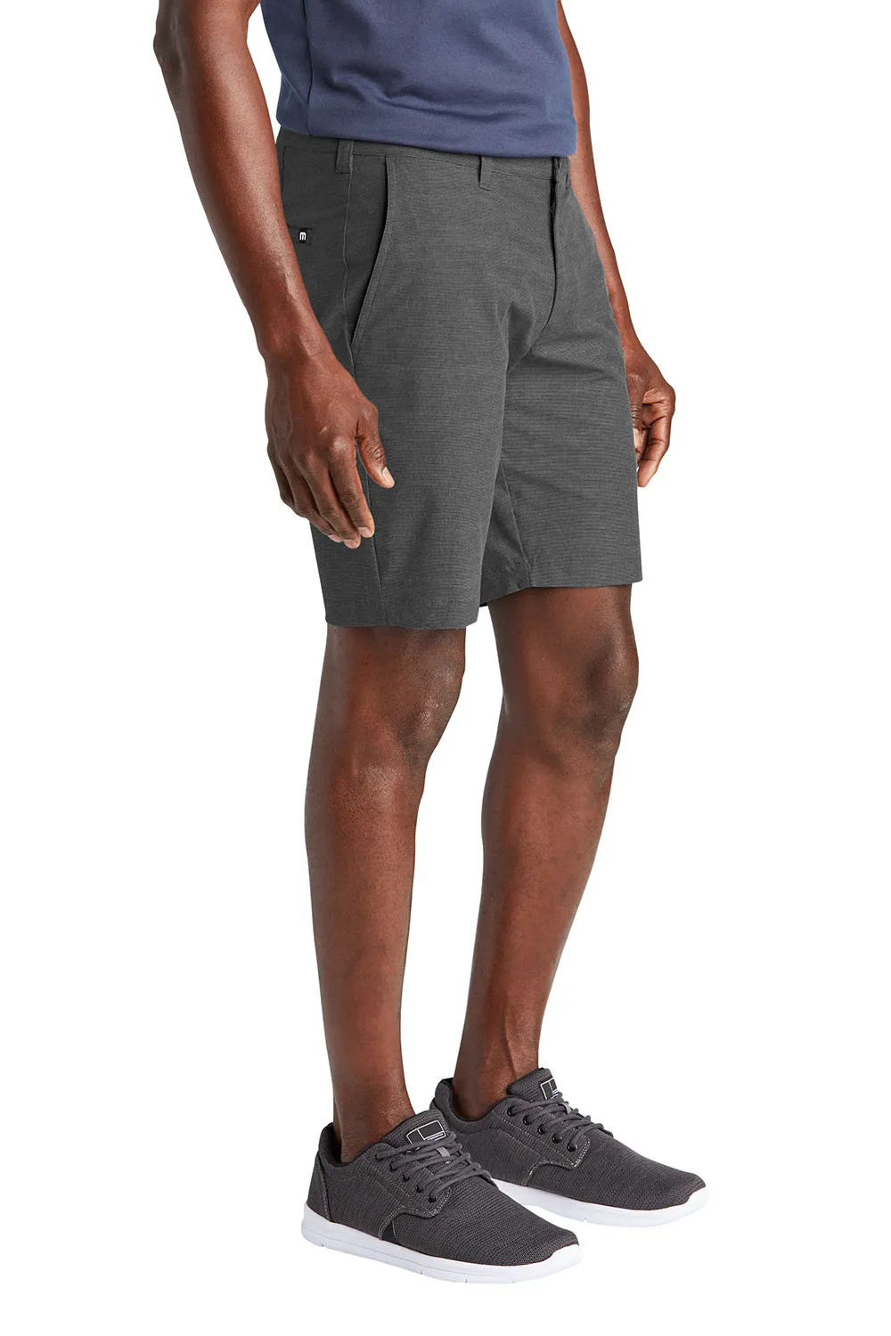 TravisMathew Mens El Dorado Wrinkle Resistant Shorts w/ Pockets - Black