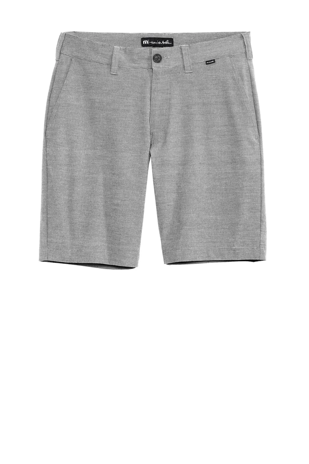TravisMathew Mens El Dorado Wrinkle Resistant Shorts w/ Pockets - Light Grey