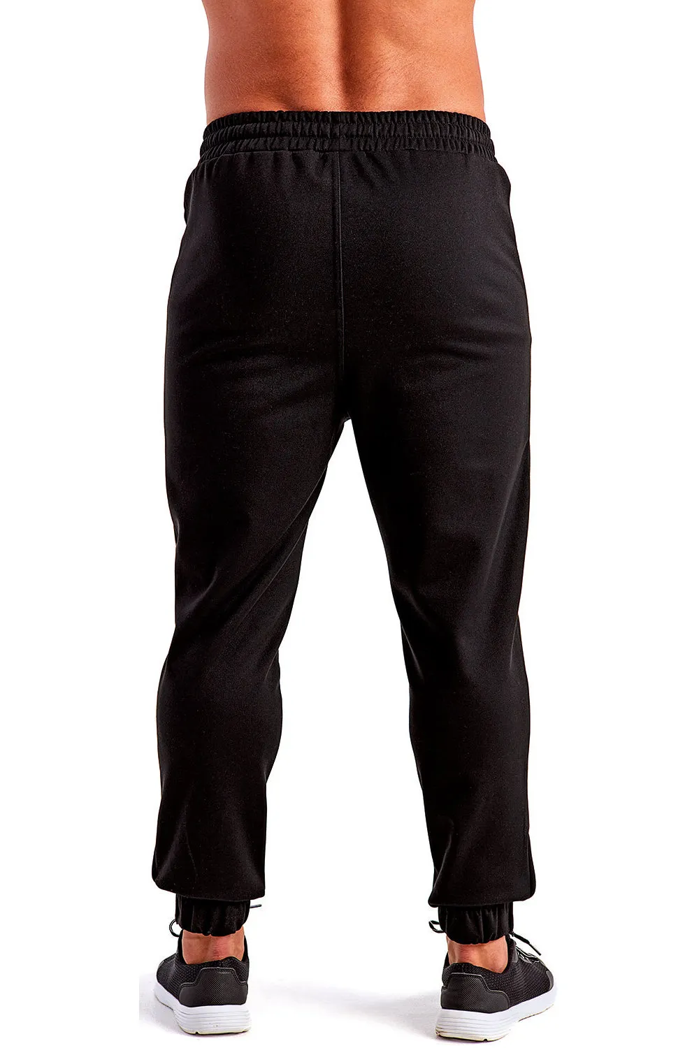 TriDri Mens Moisture Wicking Jogger Sweatpants w/ Pockets - Black