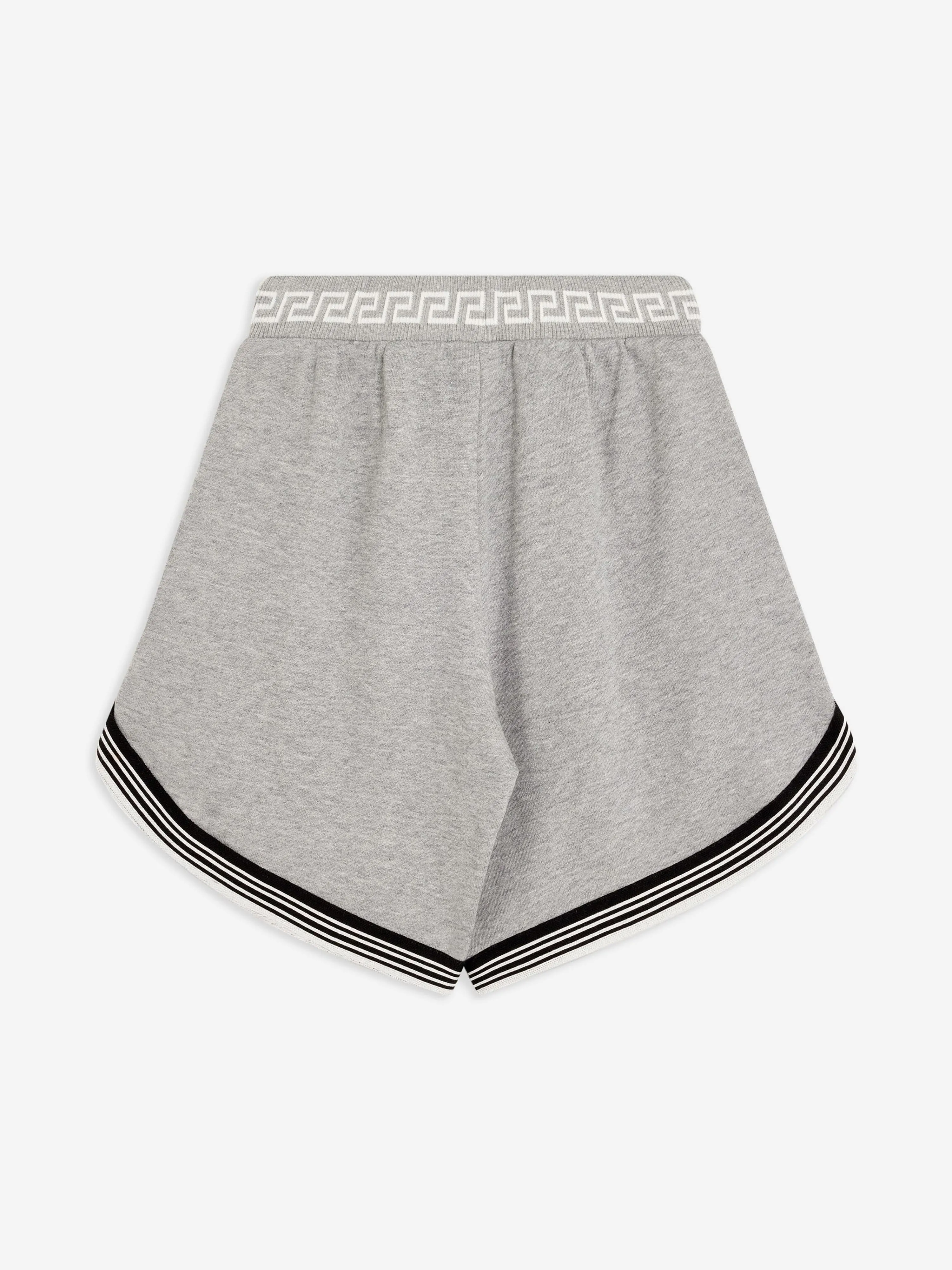 Versace Boys Medusa Logo Shorts in Grey