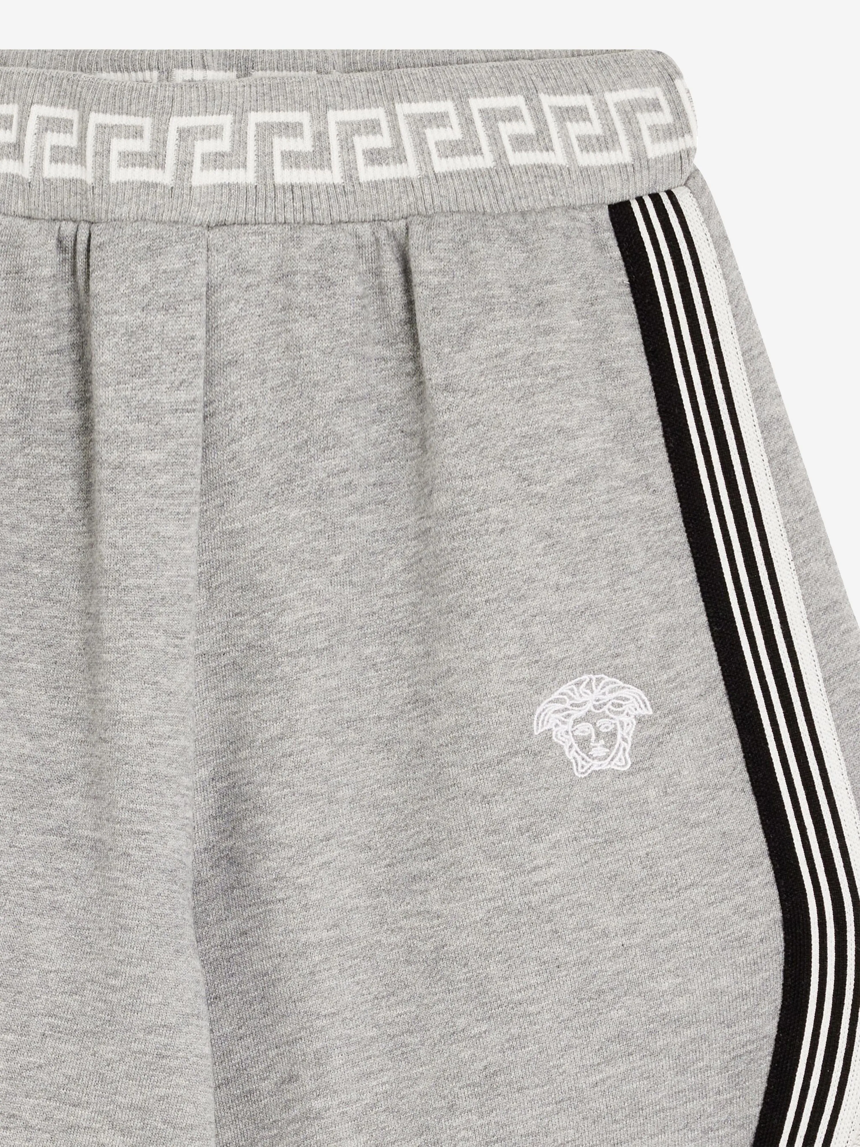 Versace Boys Medusa Logo Shorts in Grey