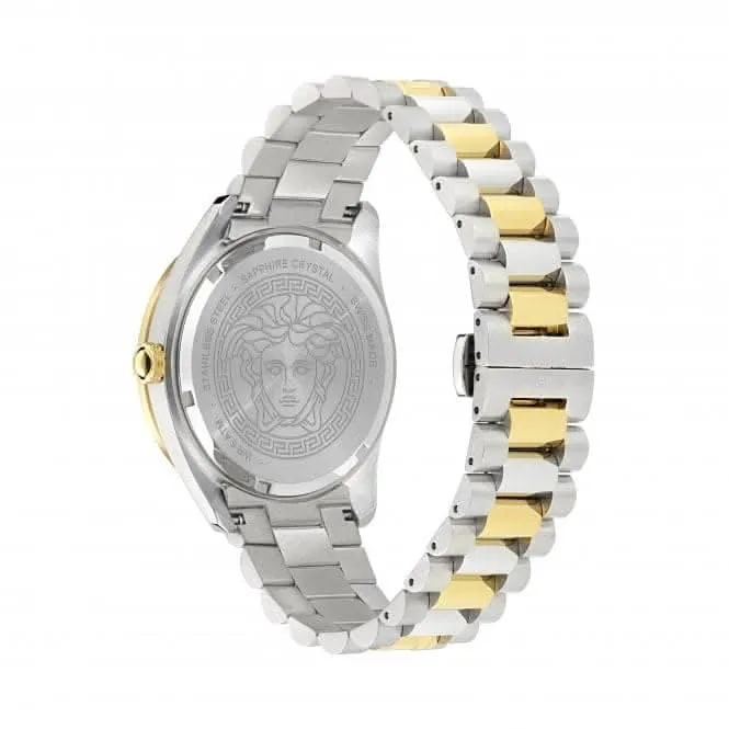 Montre Versace Timeless V Dôme Blanc-Argent Saphir VE8E00424