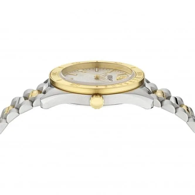 Montre Versace Timeless V Dôme Blanc-Argent Saphir VE8E00424