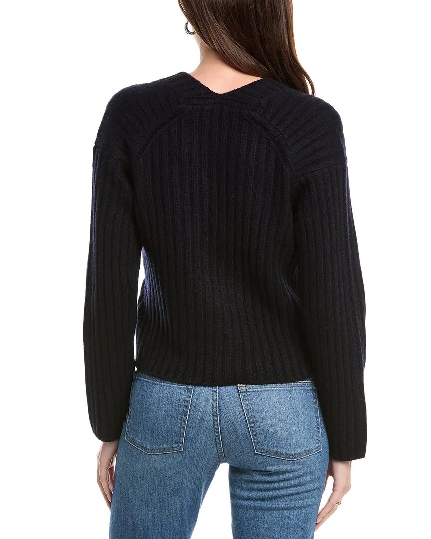 Vince Chunky Rib Wool & Cashmere-Blend Cardigan
