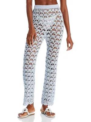 Womens Crochet Pants Cover-Up