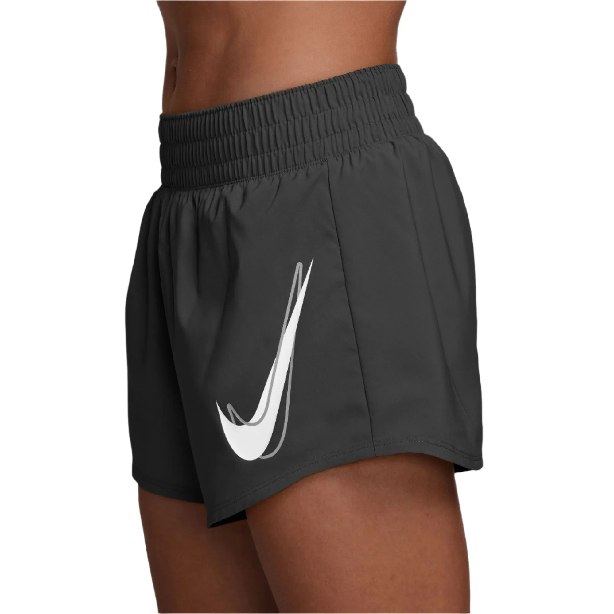 Women's One Swoosh Dri-FIT Mid-Rise Brief-Lined Running Shorts